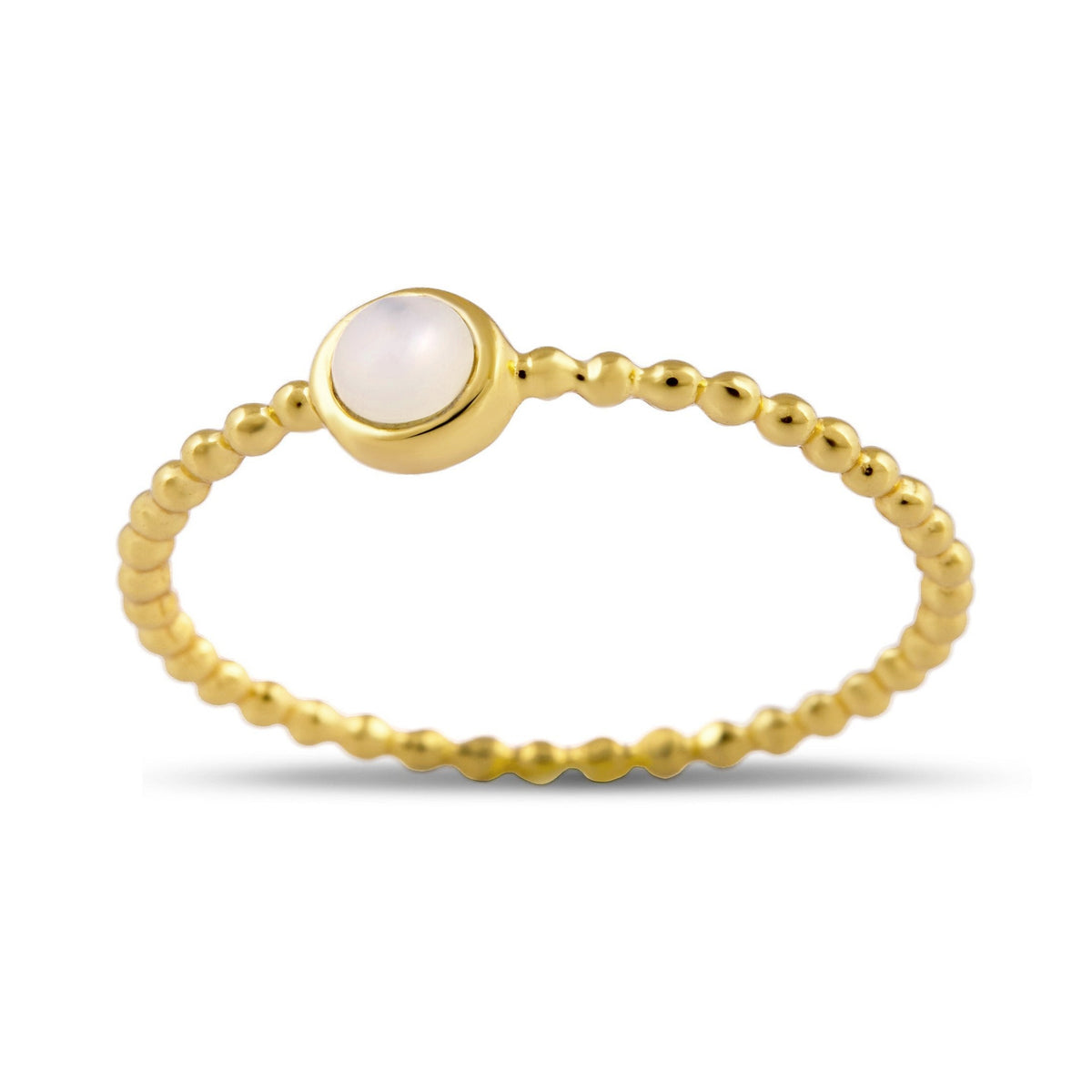 Halo Shell Gold Ring