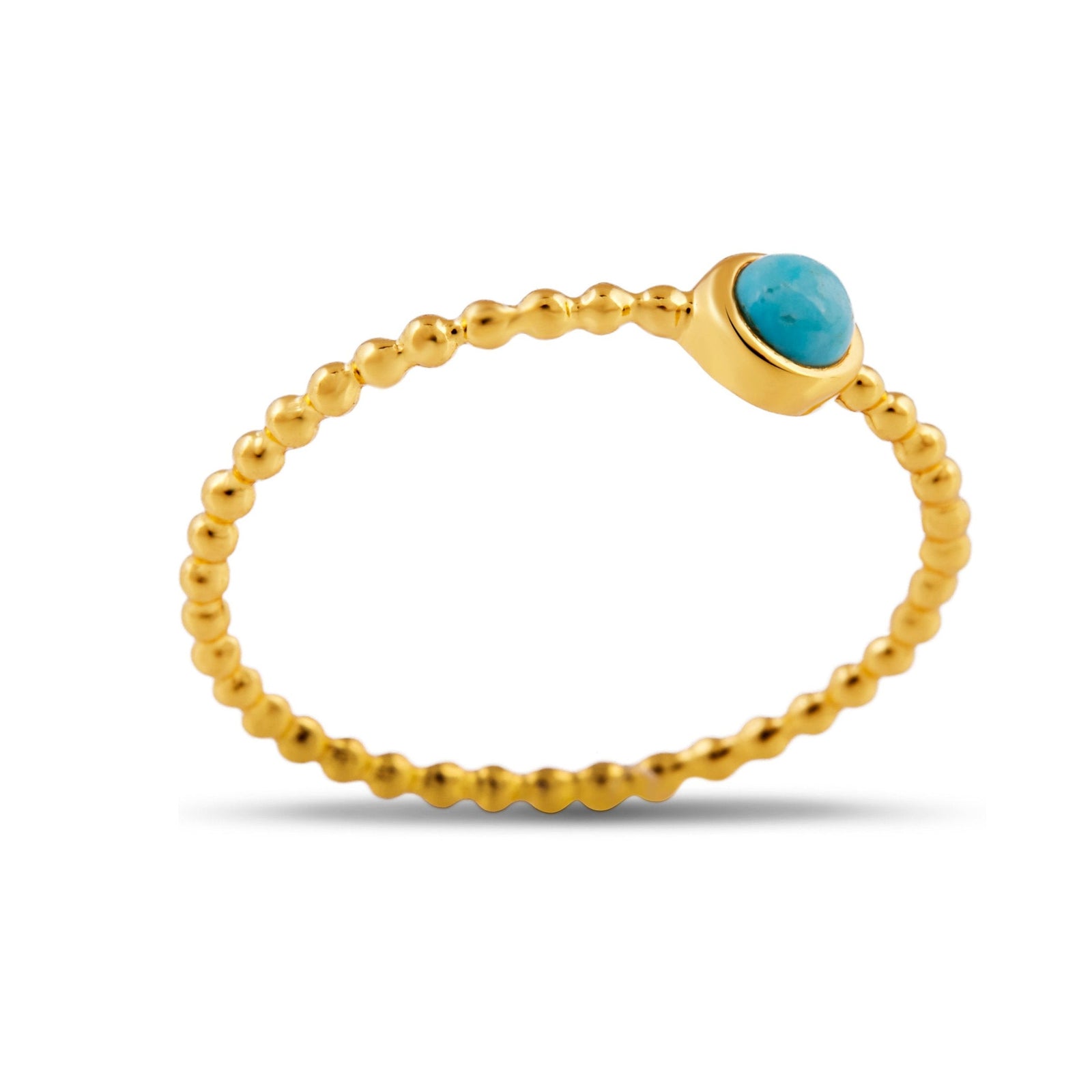 Halo Turquoise Gold Ring