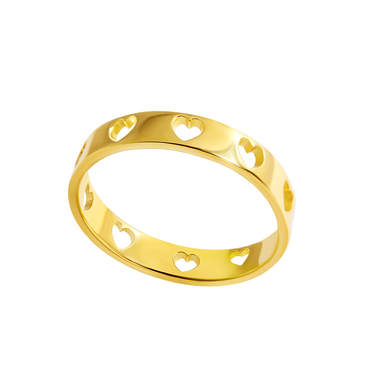 Heart Band Ring Gold
