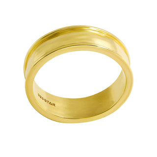 Bold Textured Ring Gold - 6