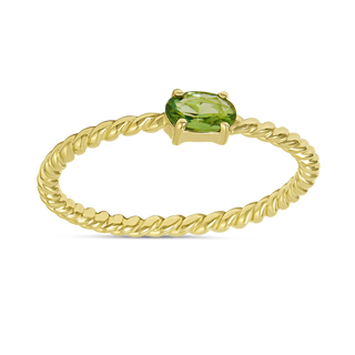 Interwoven Peridot Ring Gold - 5
