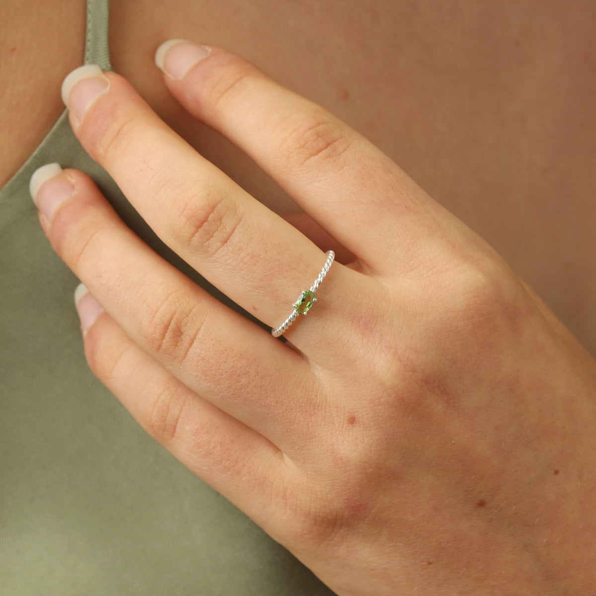 Interwoven Peridot Ring