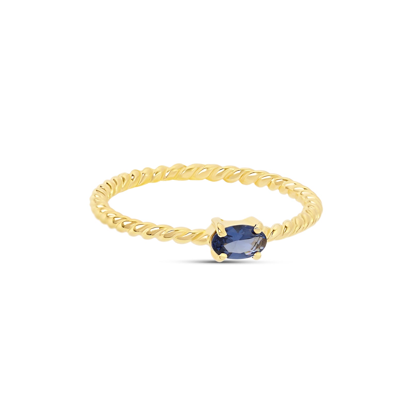 Interwoven Sapphire Ring Gold