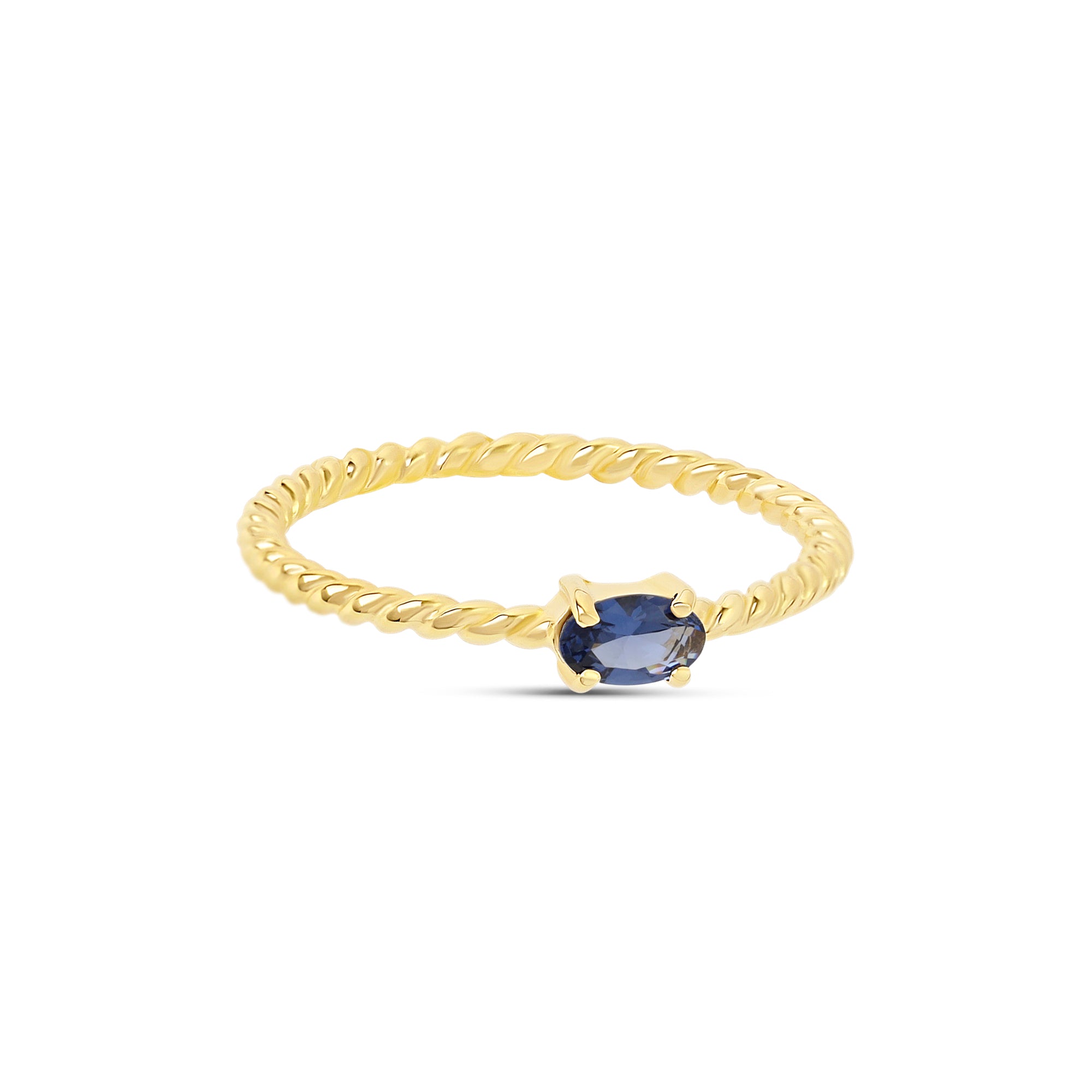 Interwoven Sapphire Ring Gold