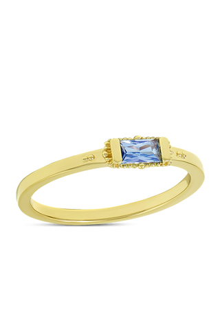 Enigmatic Blue Topaz Ring Gold - 5