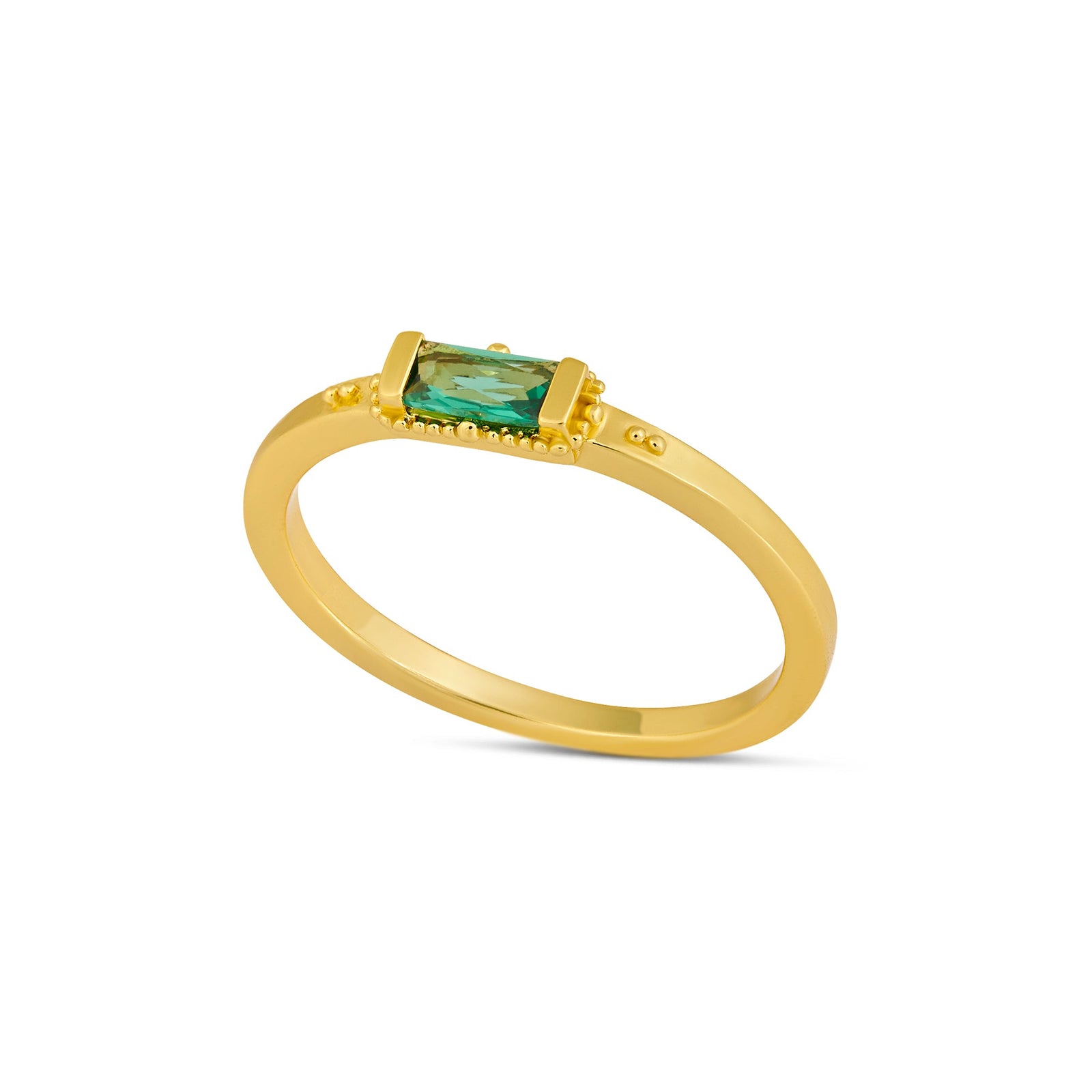 Enigmatic Emerald Gold Ring