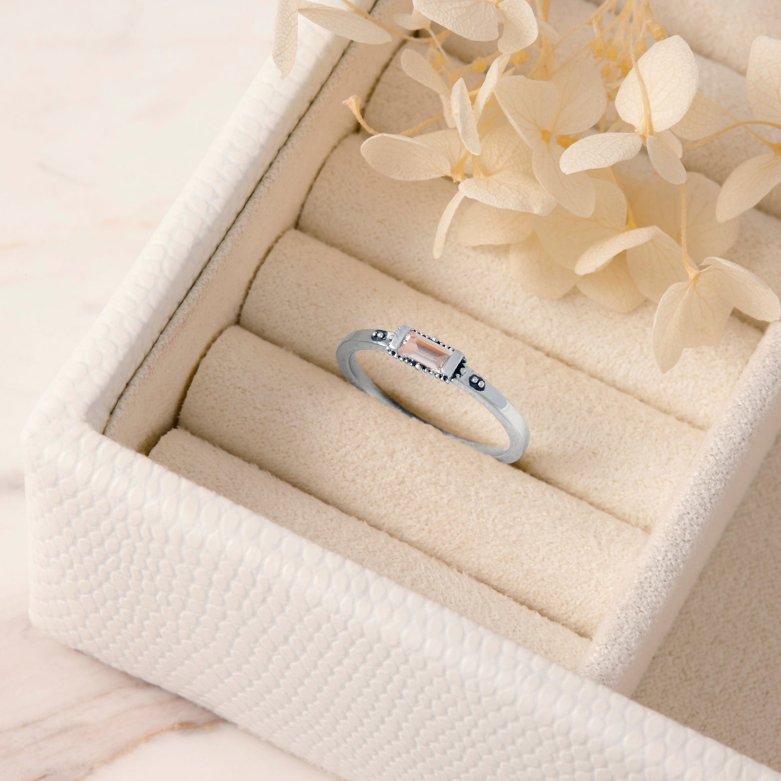 Enigmatic White Topaz Ring