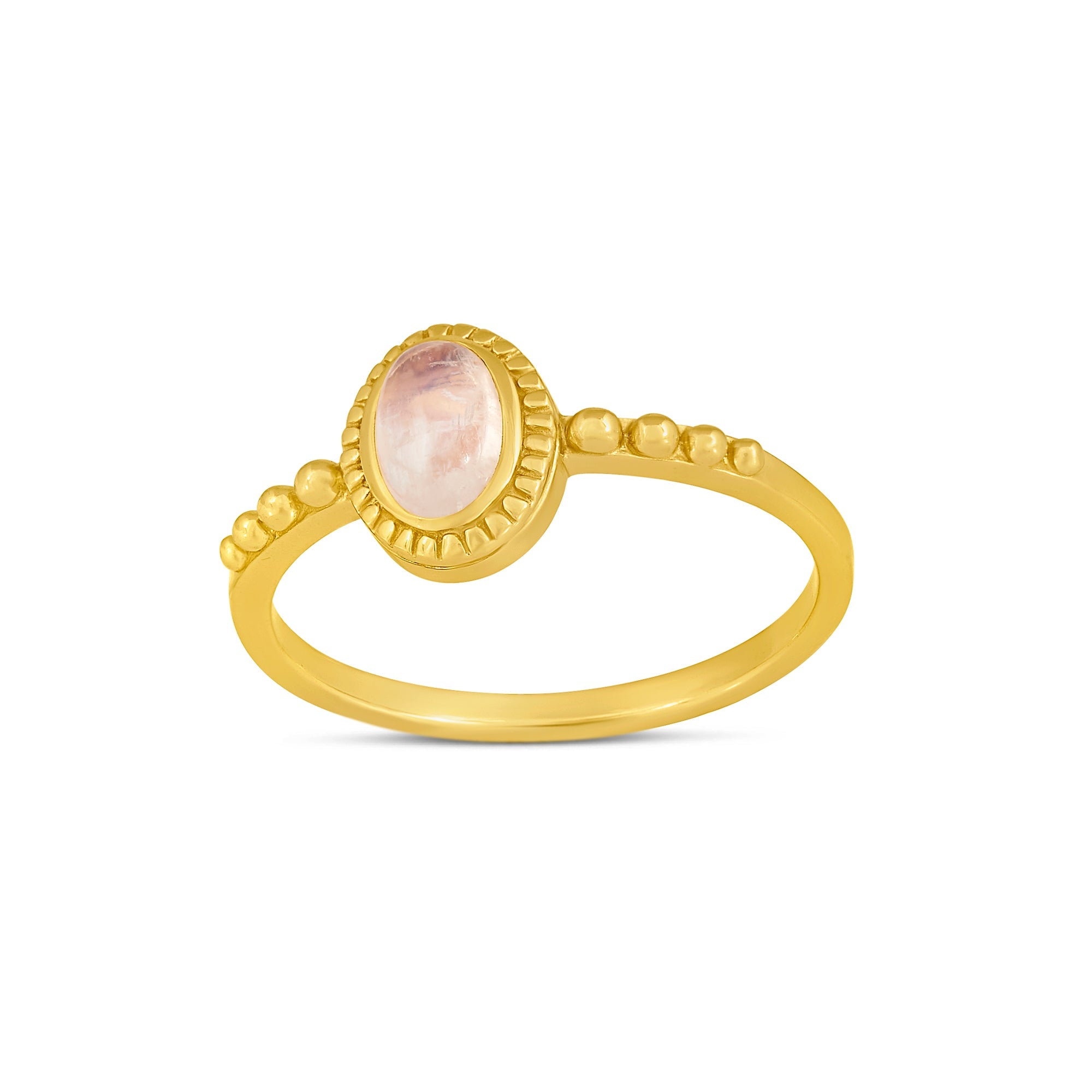 Majestic Moonstone Gold Ring