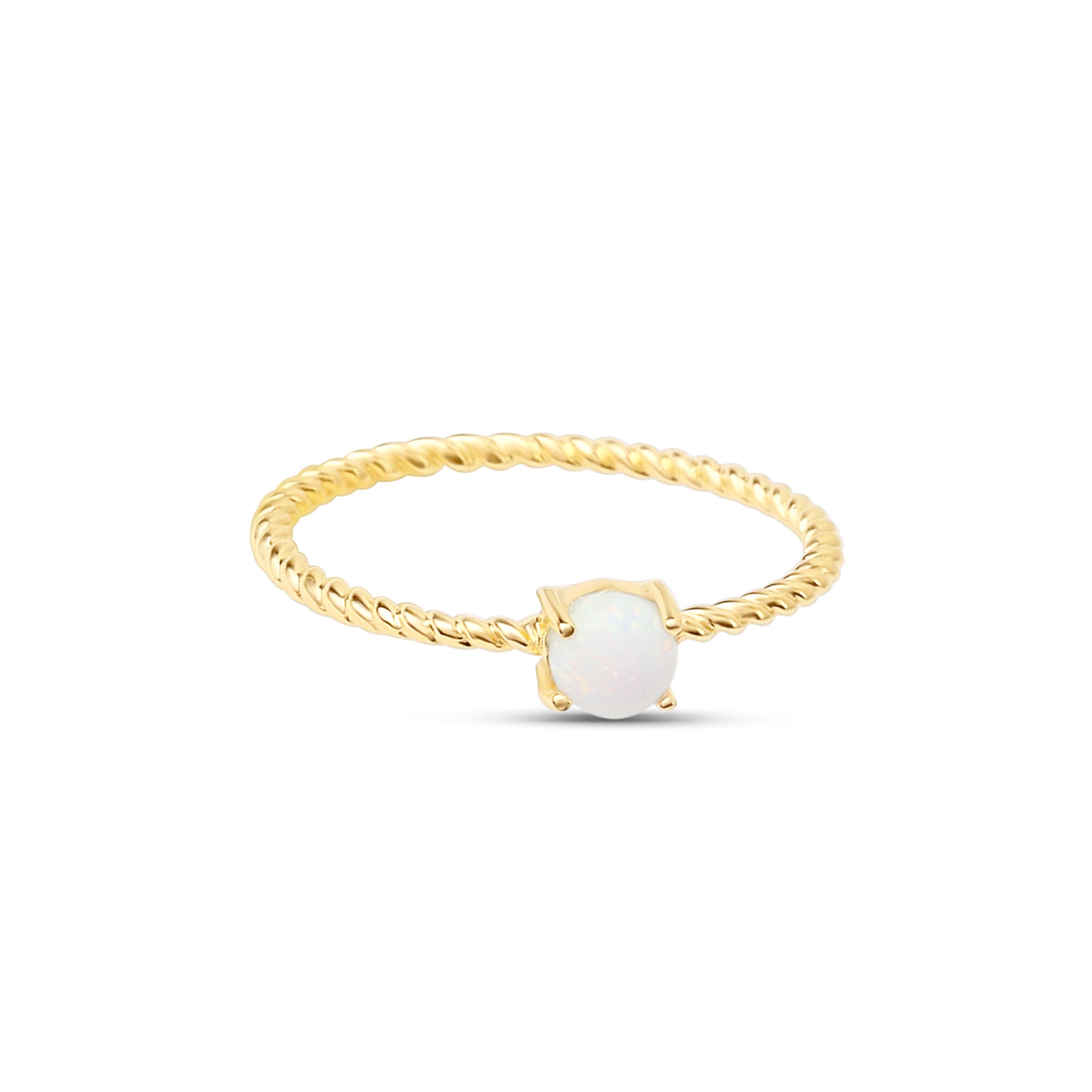 Entwined Opal Ring Gold