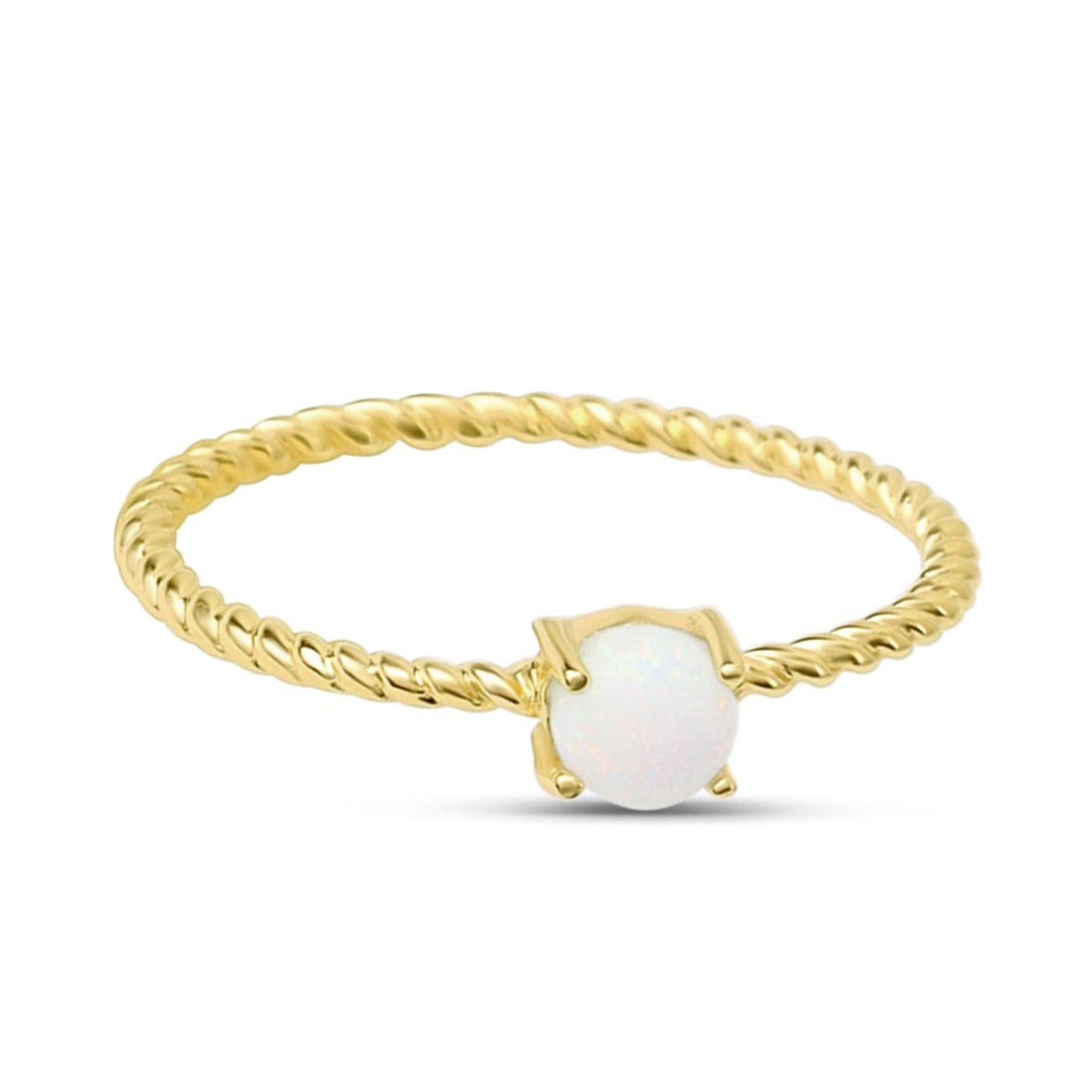 Entwined Opal Ring Gold