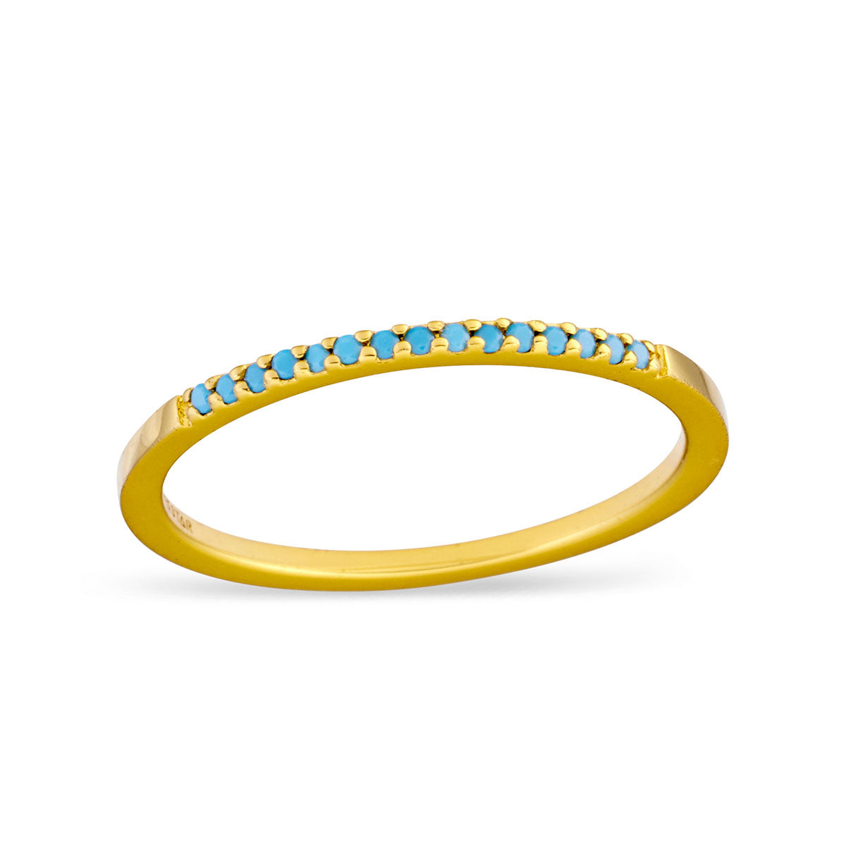 Sparkles Turquoise Ring Gold