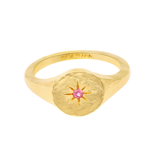 Enchanted Star Pink Tourmaline Ring Gold - 5