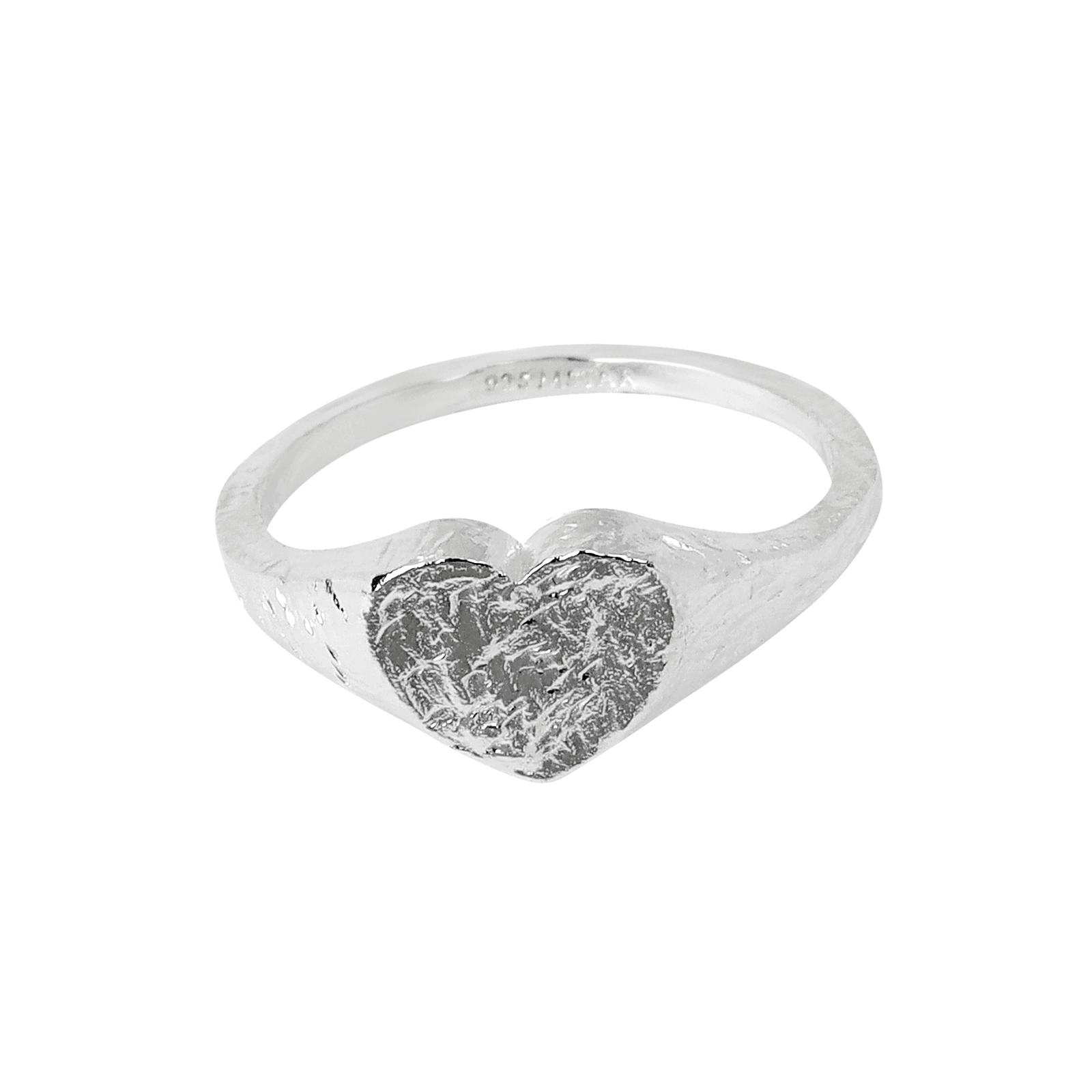 Textured Amore Signet Ring