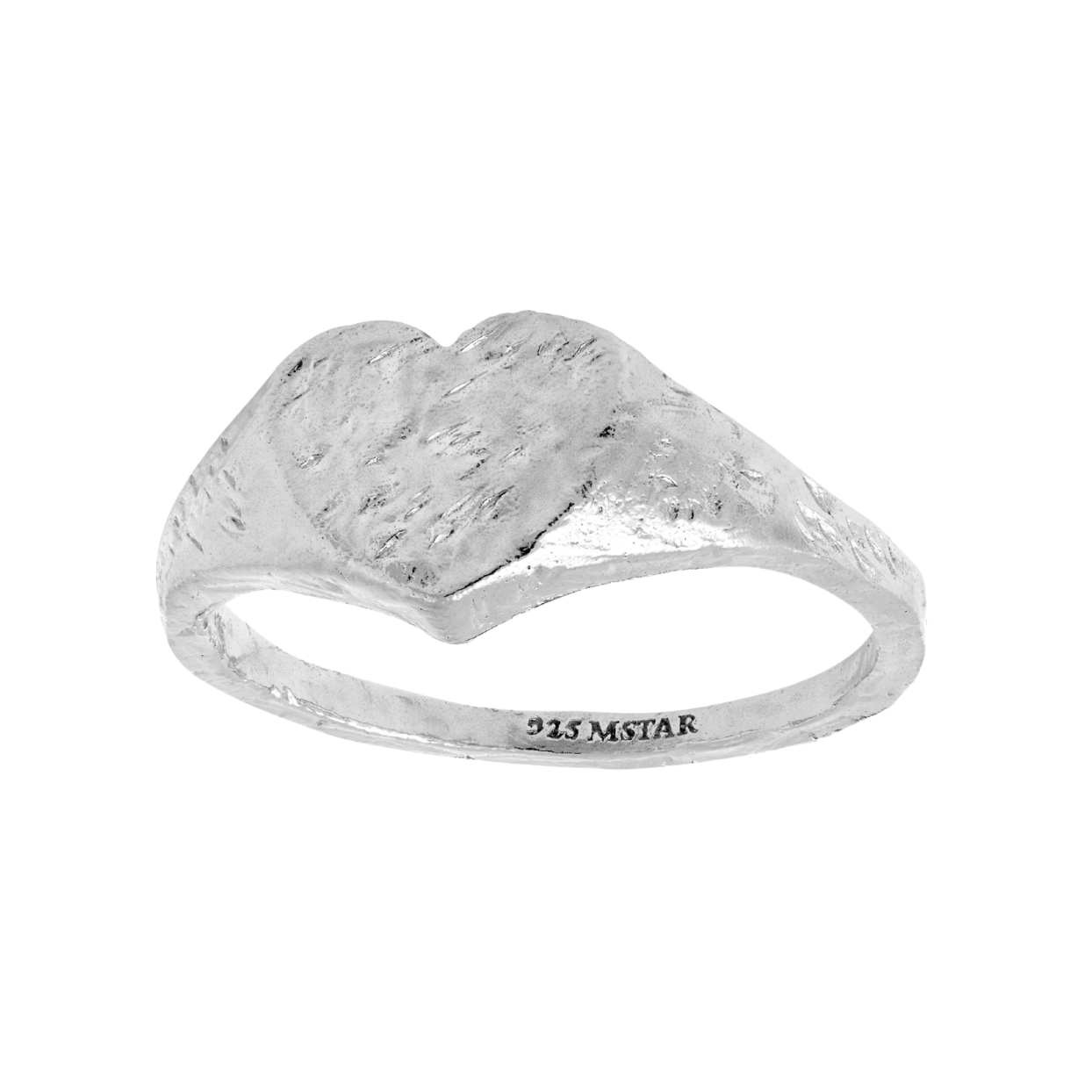 Textured Amore Signet Ring