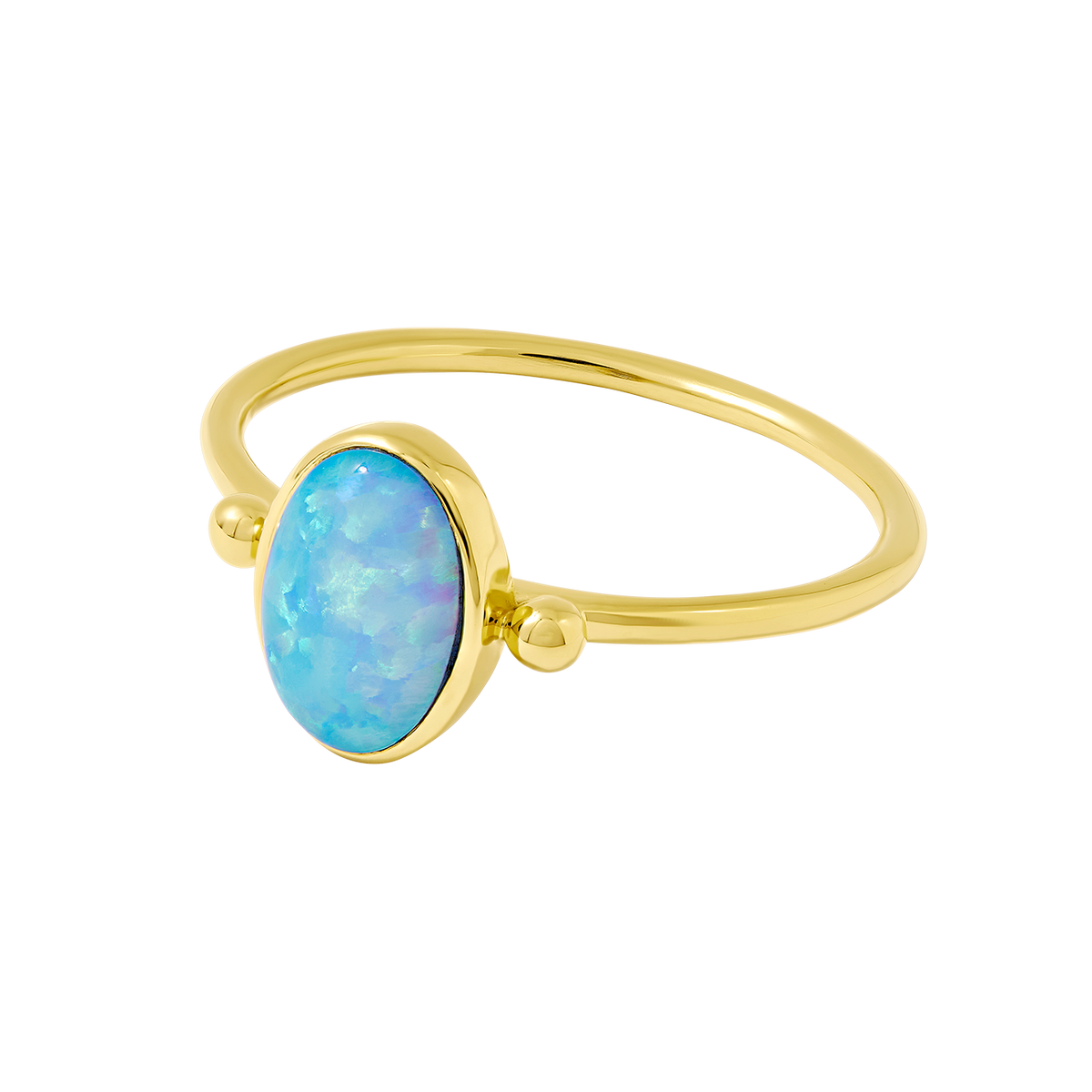 The Lovers Azure Opal Ring Gold