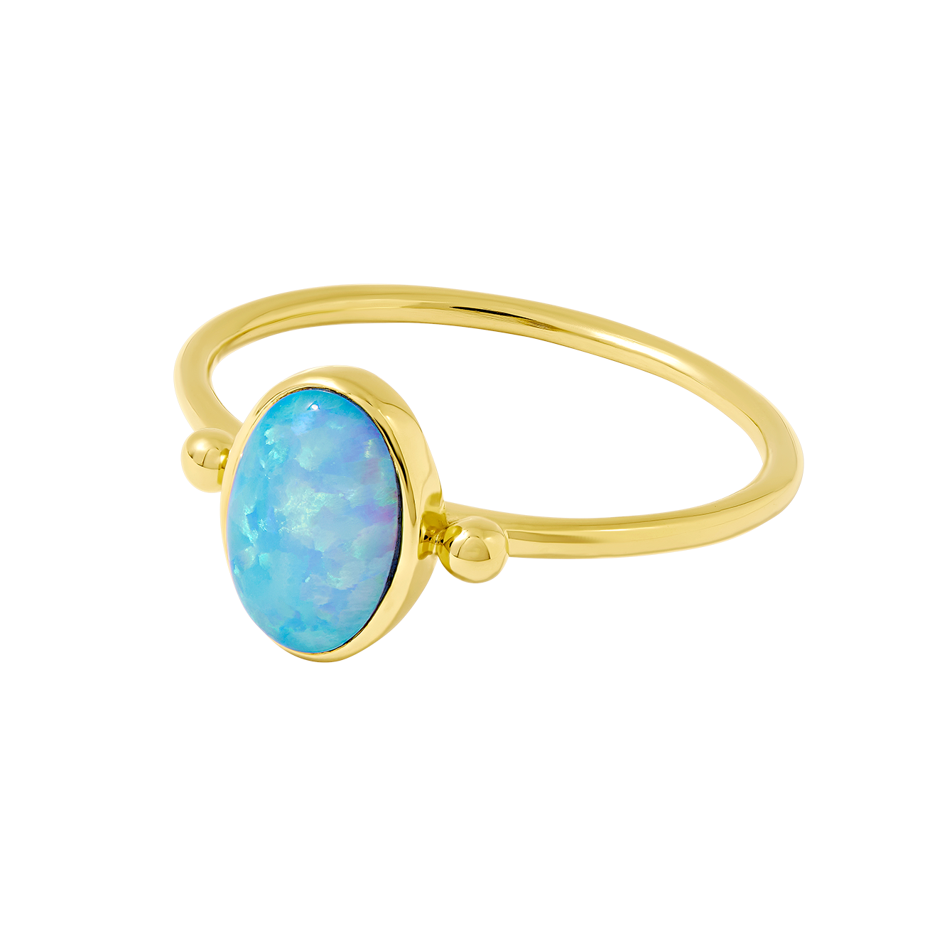 The Lovers Azure Opal Ring Gold