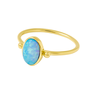 The Lovers Azure Opal Ring Gold - 5