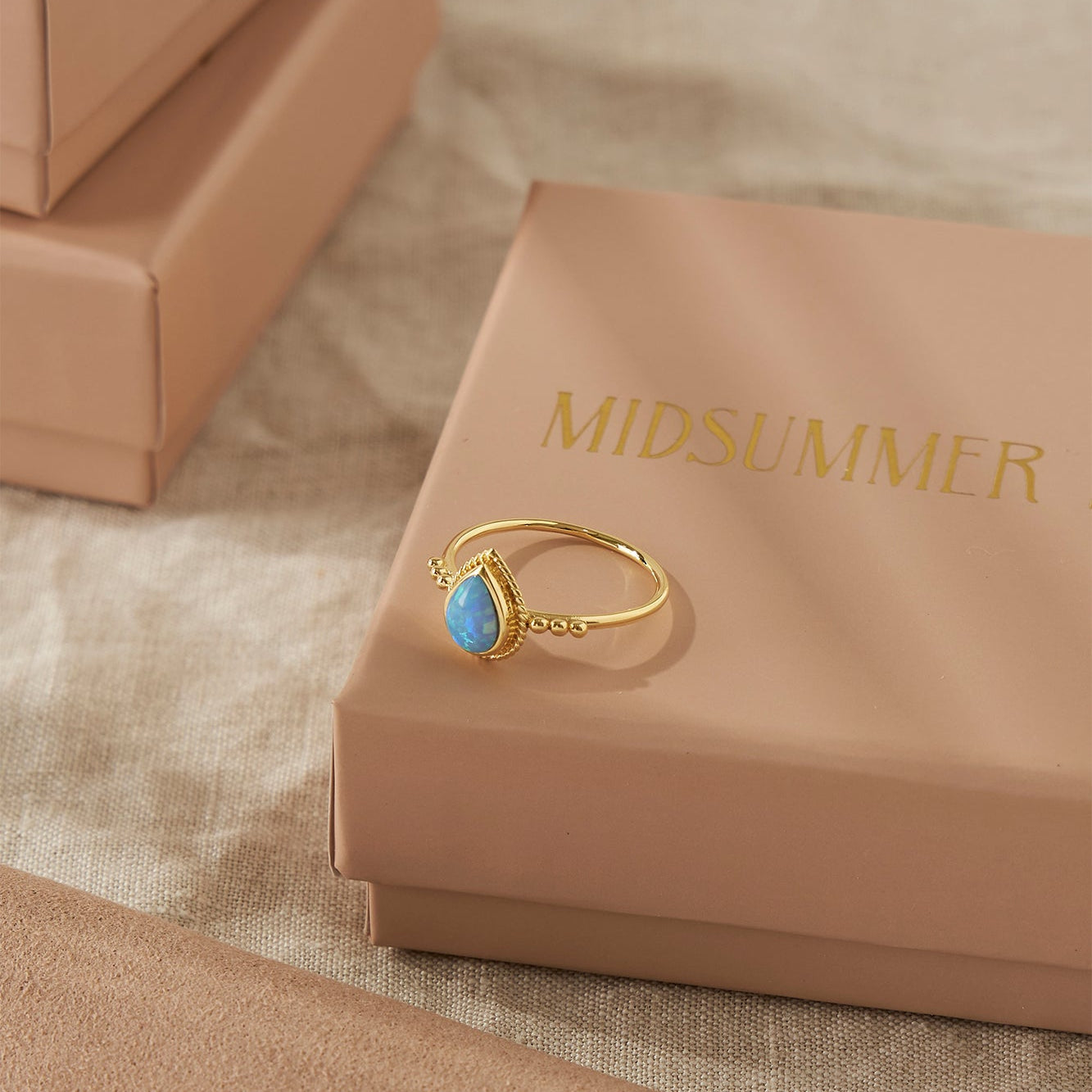 Rejoice Azure Opal Ring Gold