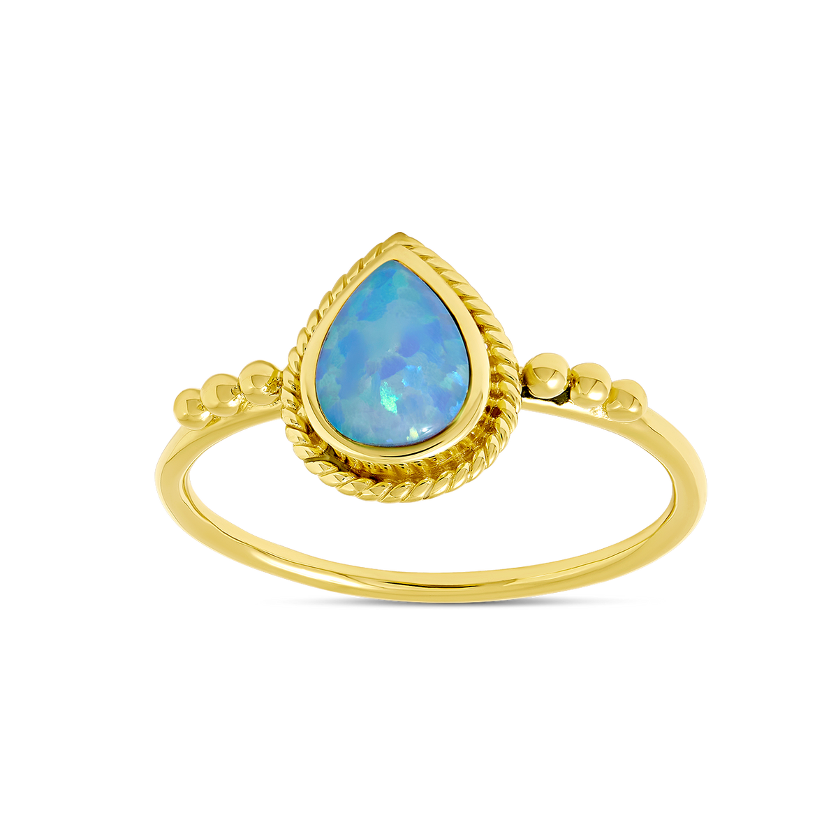 Rejoice Azure Opal Ring Gold
