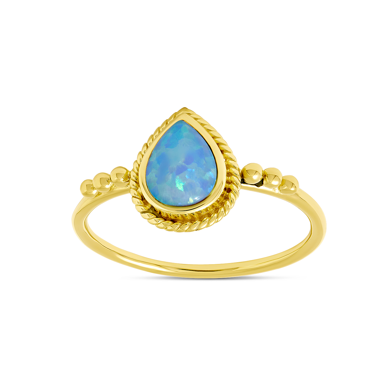Rejoice Azure Opal Ring Gold