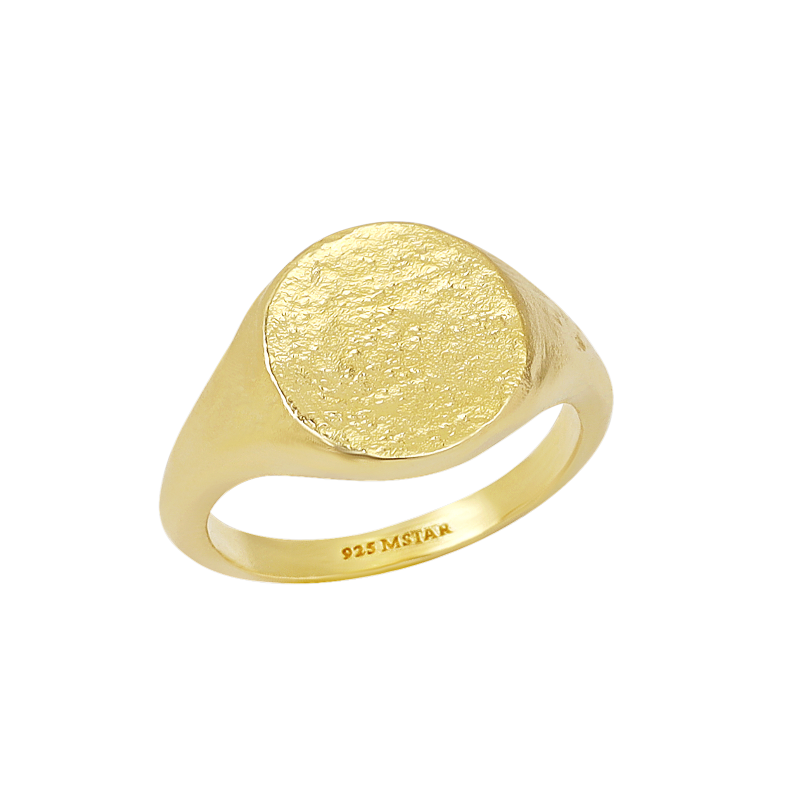 Textured Signet Ring Gold