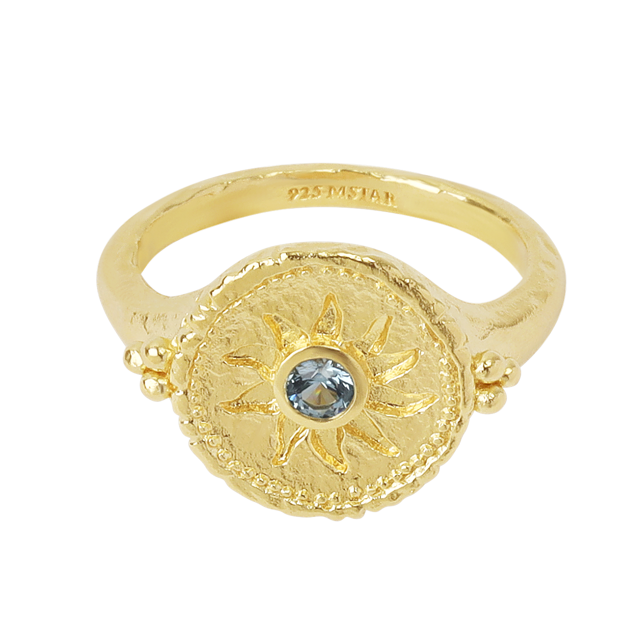 Helios Blue Topaz Ring Gold