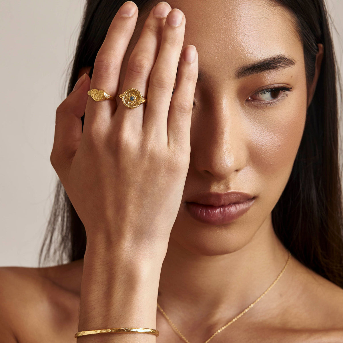 Helios Blue Topaz Ring Gold