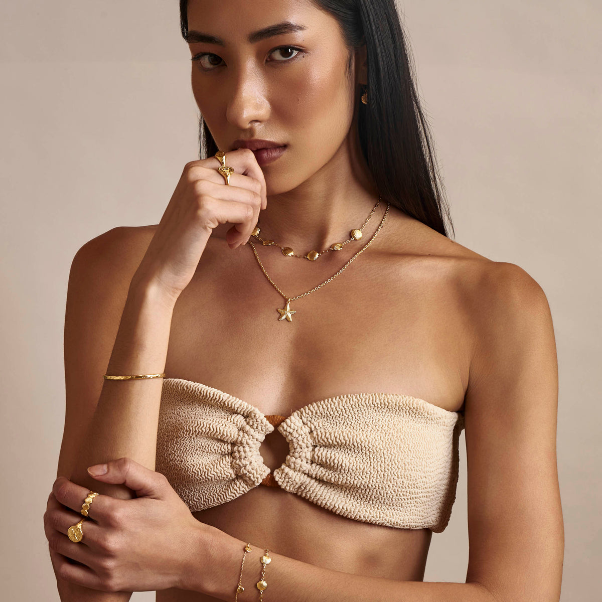 Sandshell Symphony Necklace Gold