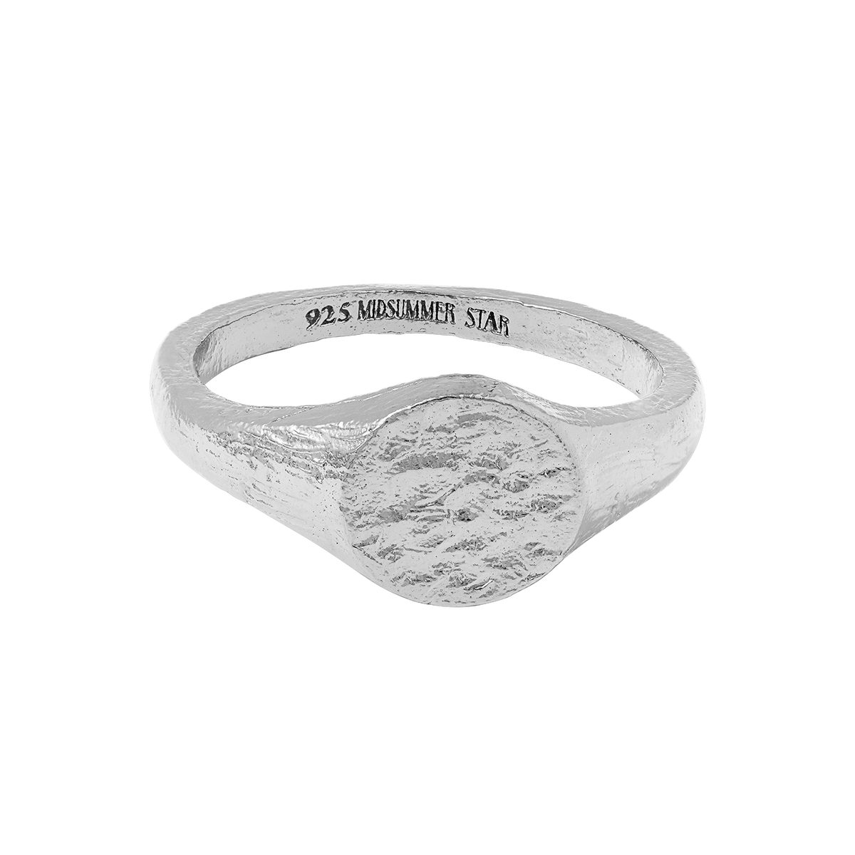 Dainty Textured Signet Ring