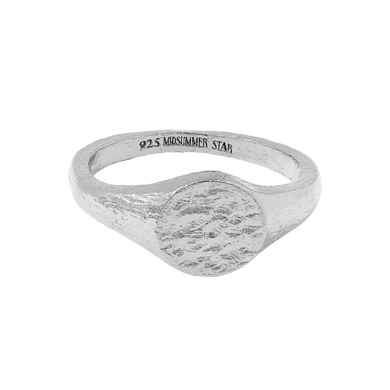 Dainty Textured Signet Ring