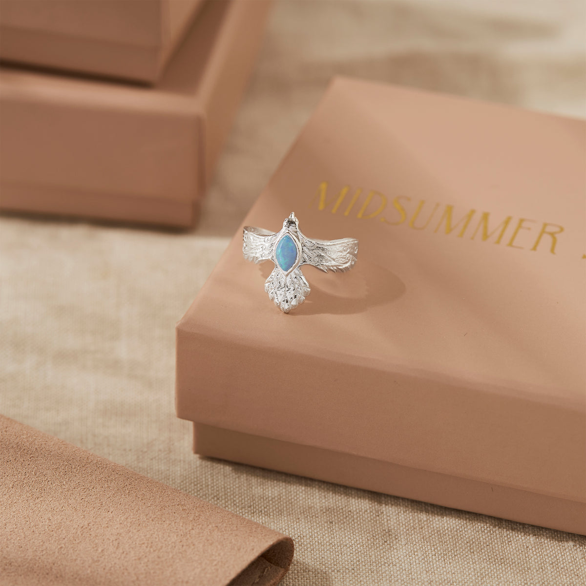 Eagle Spirit Azure Opal Ring