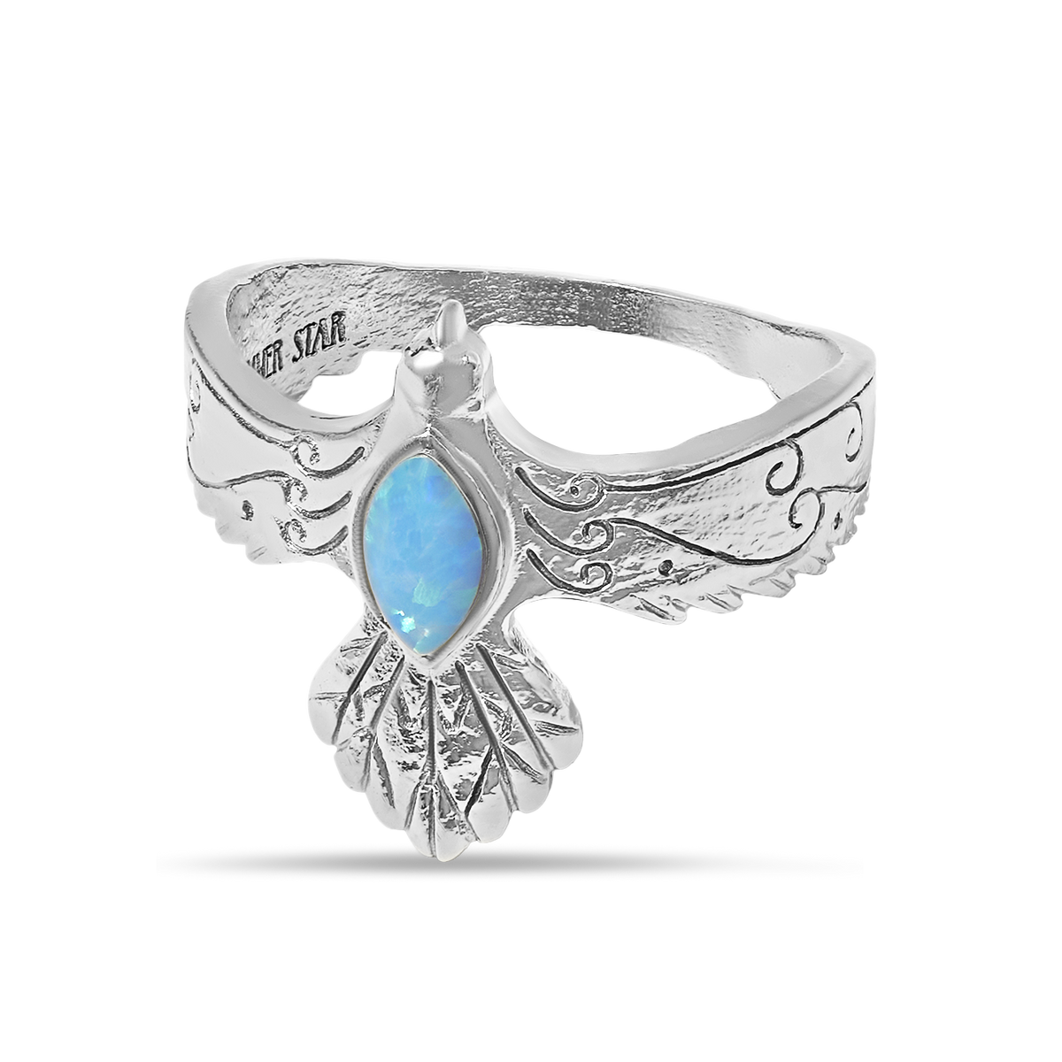 Eagle Spirit Azure Opal Ring