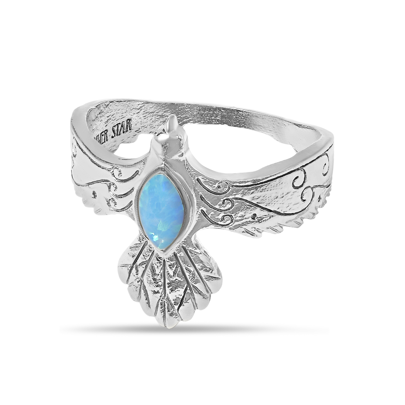 Eagle Spirit Azure Opal Ring