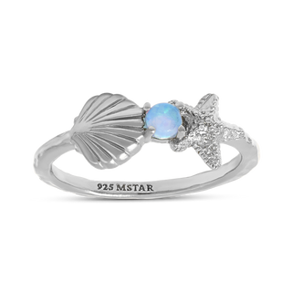 Mystic Mermaid Azure Opal Ring - 5