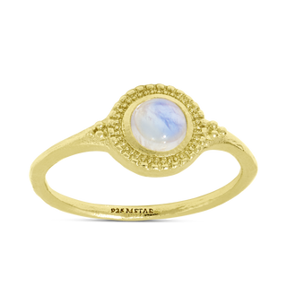 Elara Rainbow Moonstone Ring Gold - 5