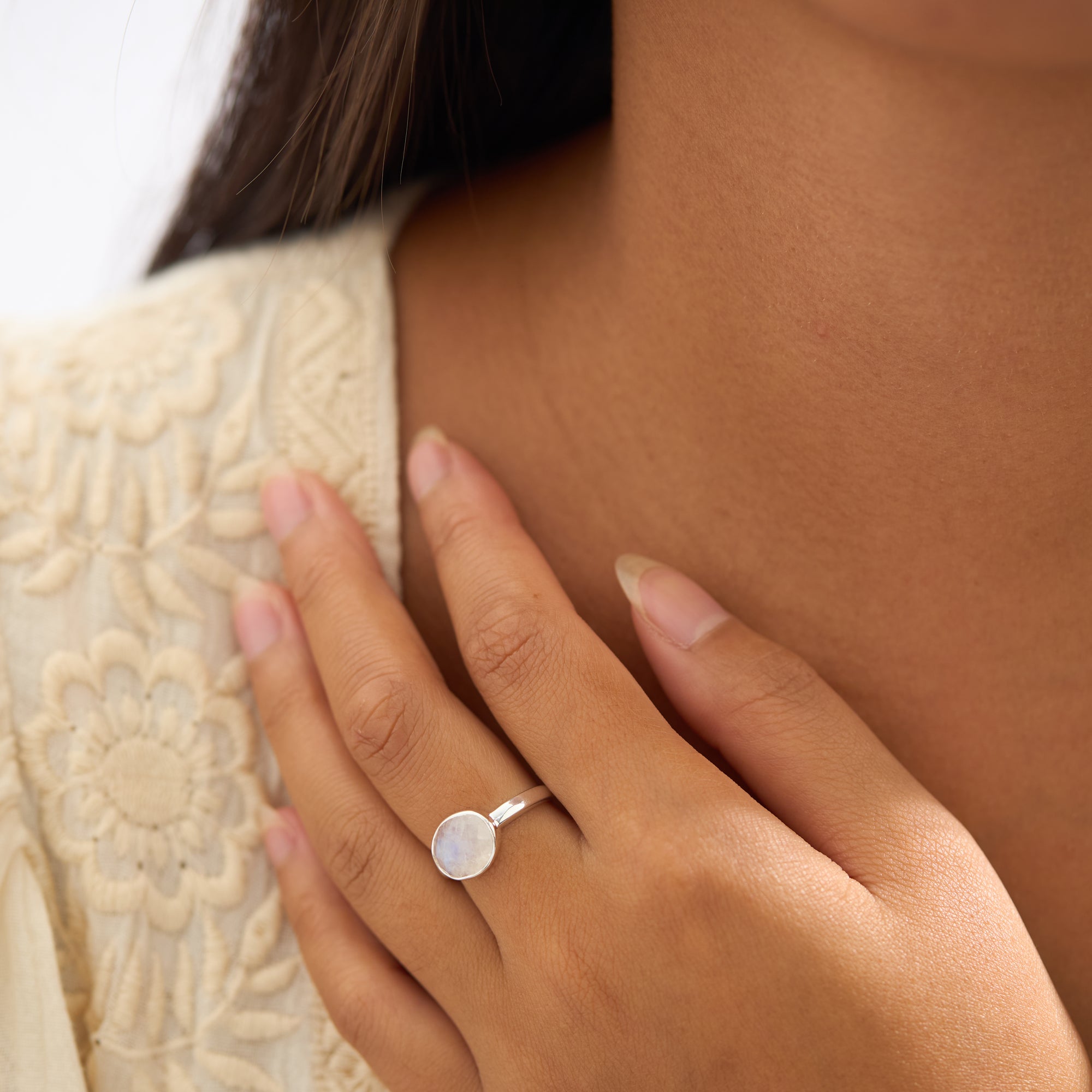 Ellipse Moonstone Ring