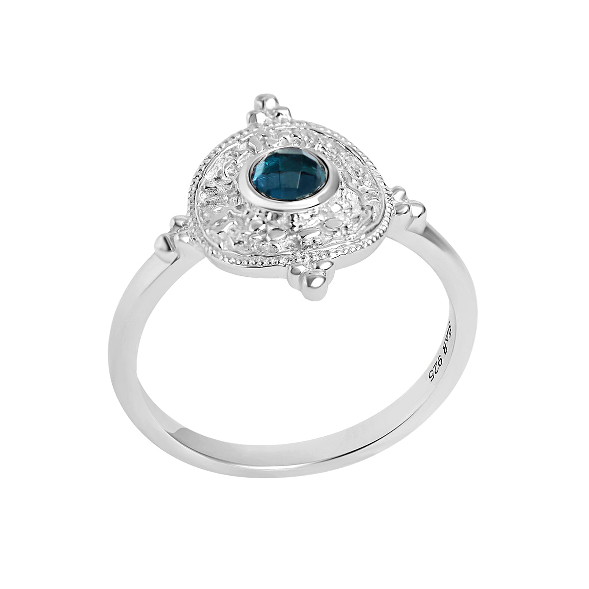 Divine Talisman Blue Topaz Ring