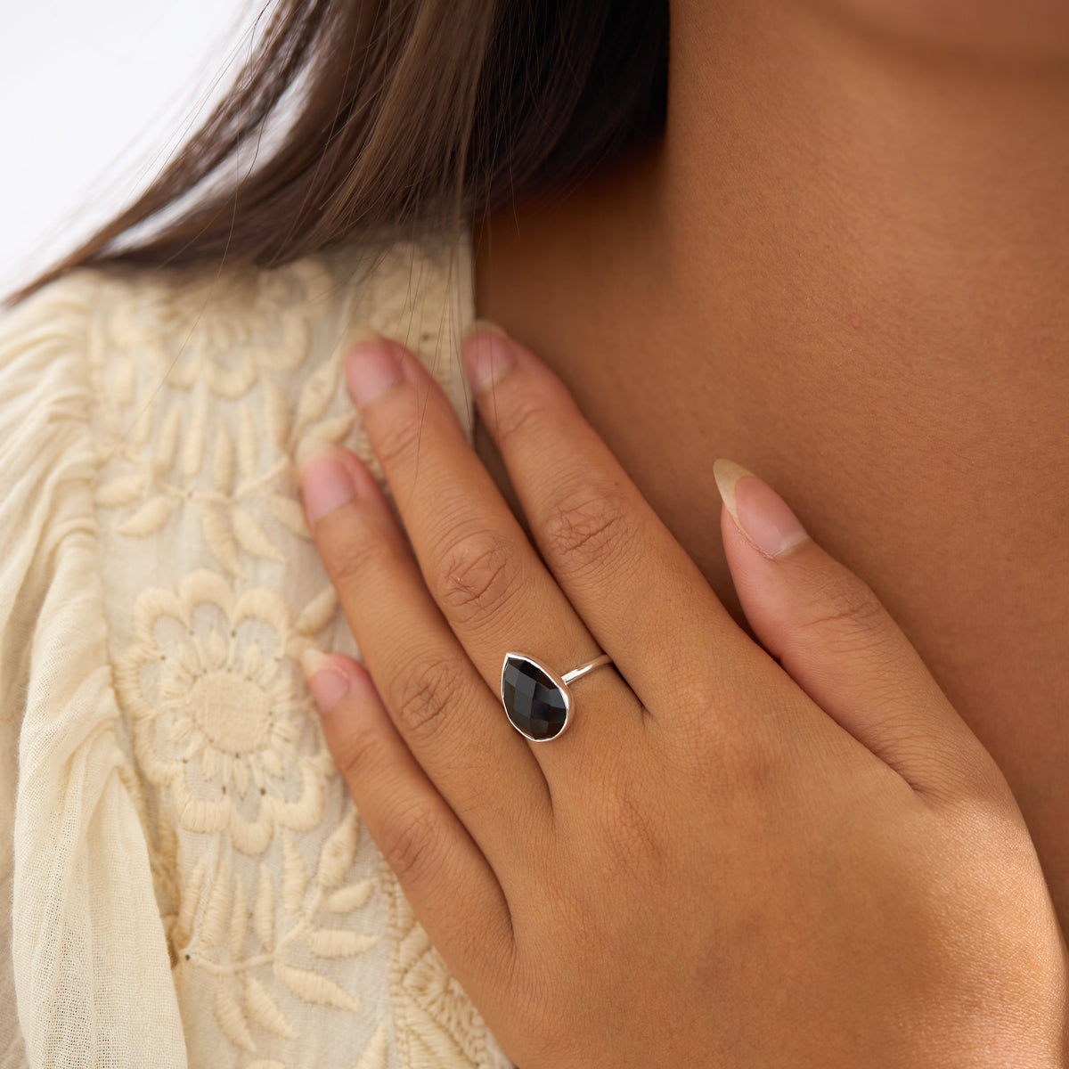 Freesia Onyx Ring
