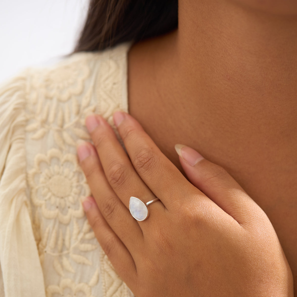 Freesia Moonstone Ring