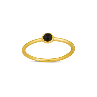 Delicate Onyx Ring Gold - 5