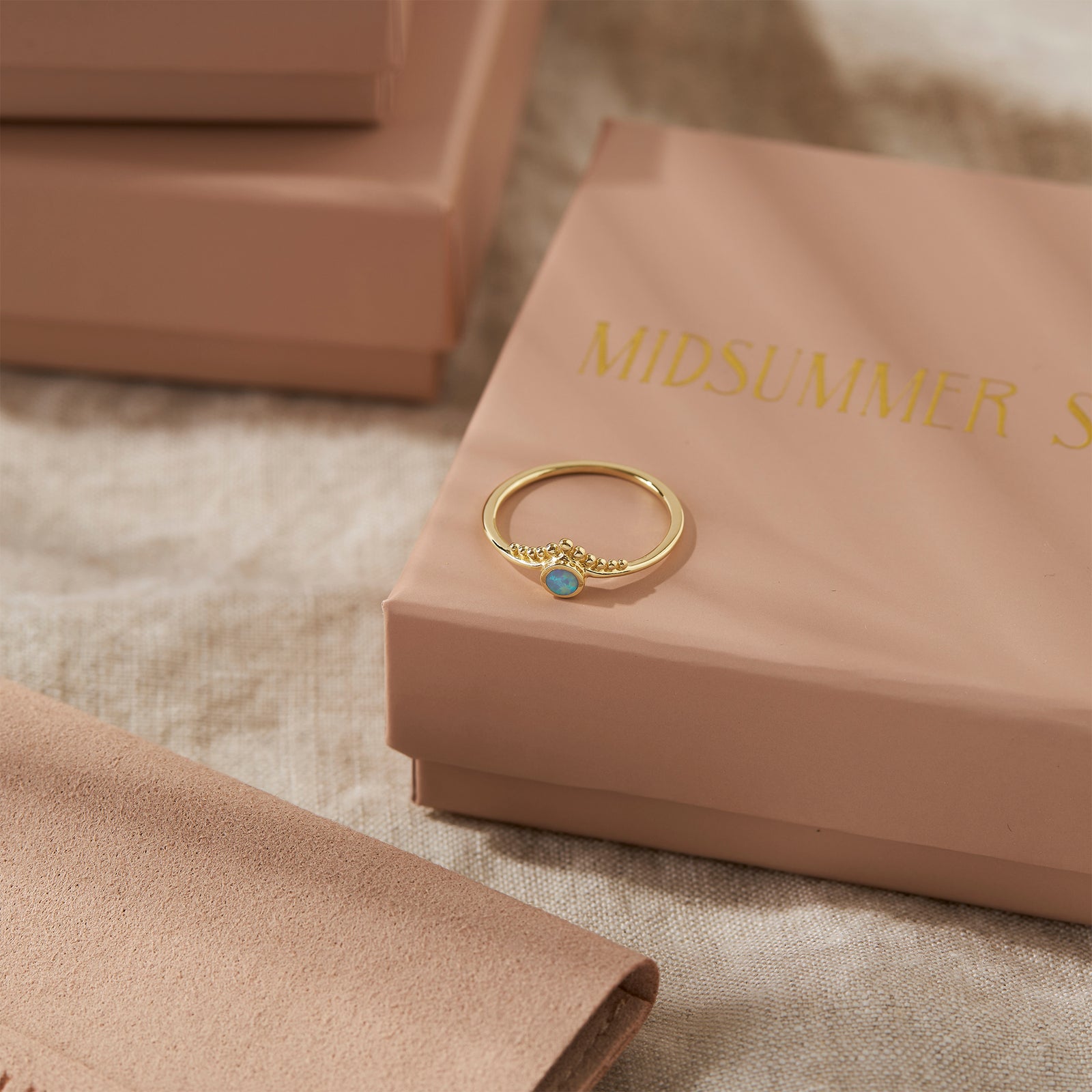 Diadème Azure Opal Ring Gold