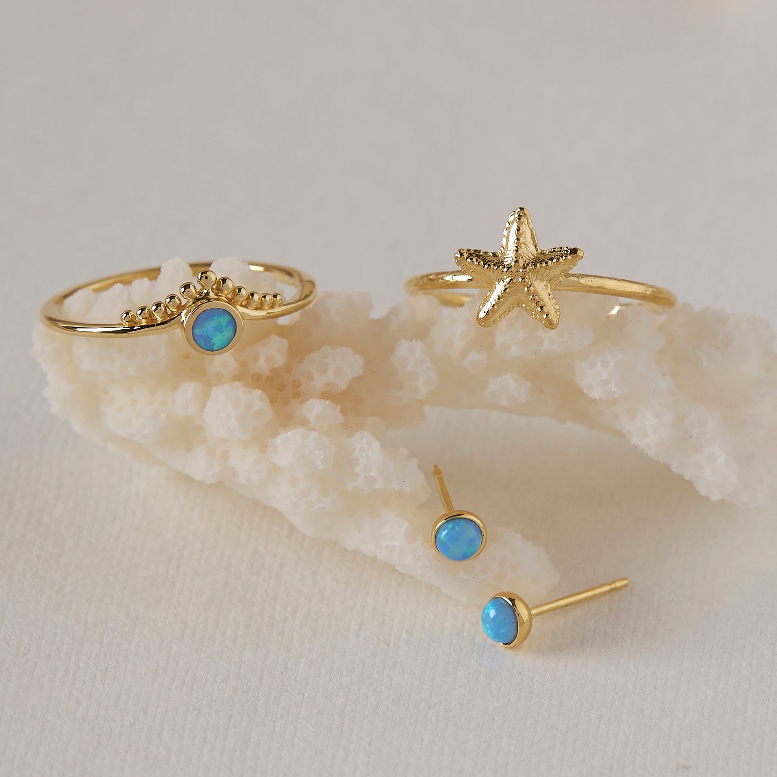 Diadème Azure Opal Ring Gold