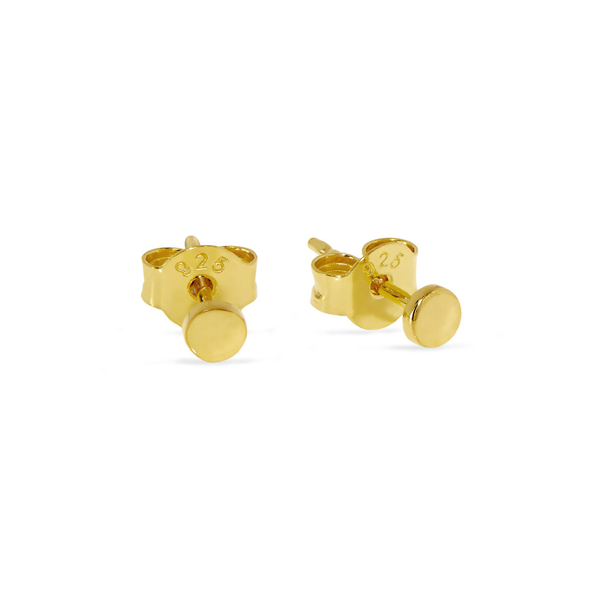 Super Fine Disc Studs Gold