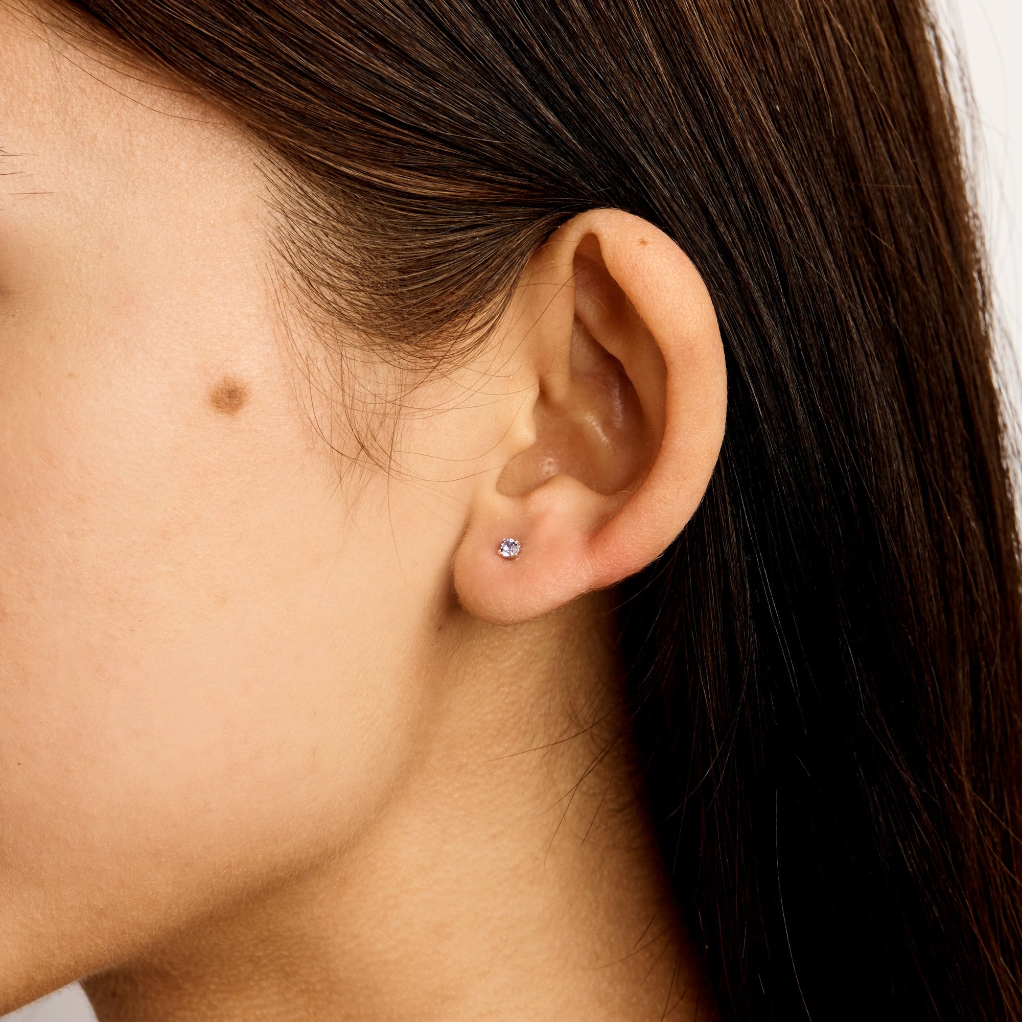 Delicate Amethyst Studs