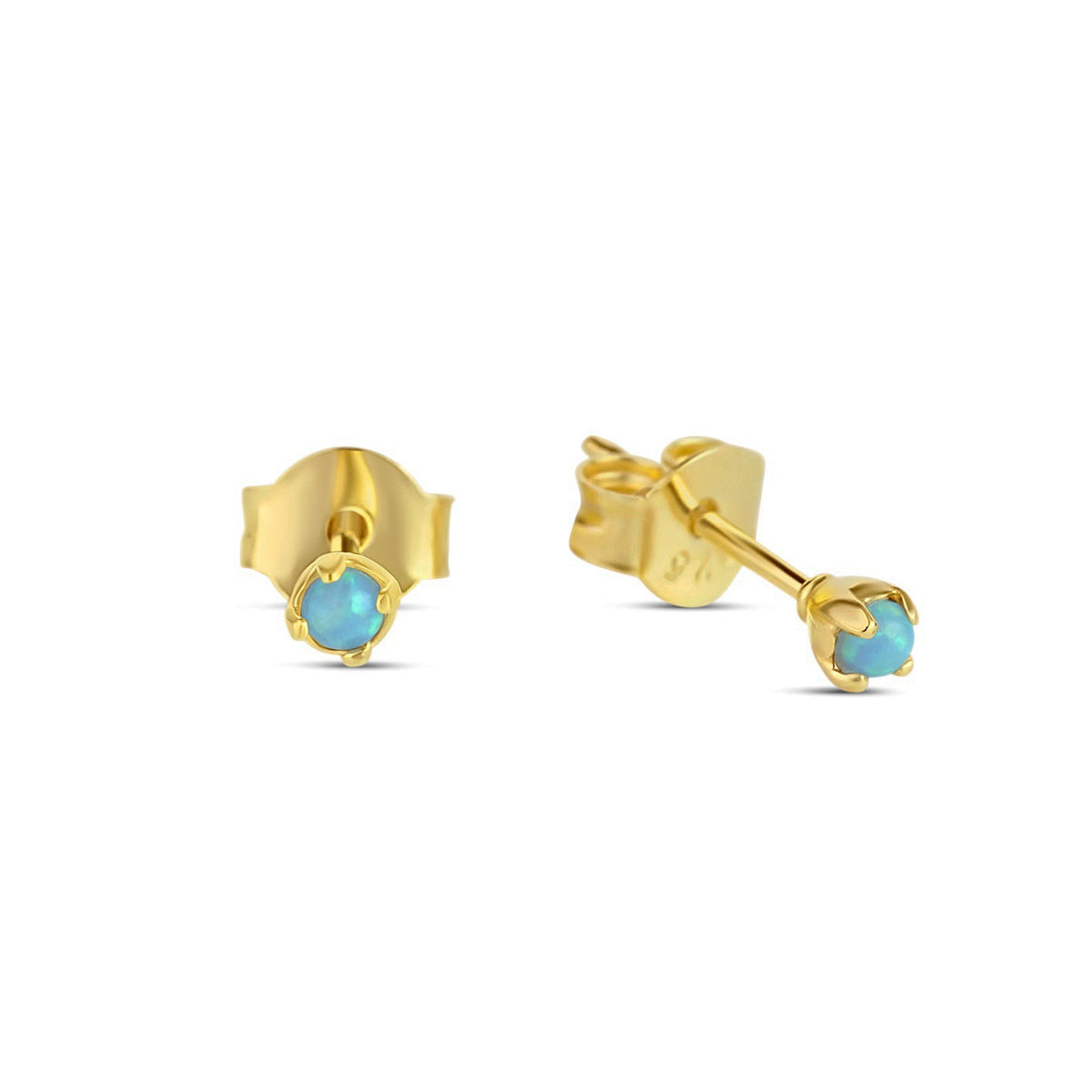 Delicate Opaline Studs Gold
