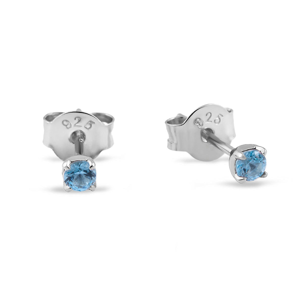 Delicate Aquamarine Studs