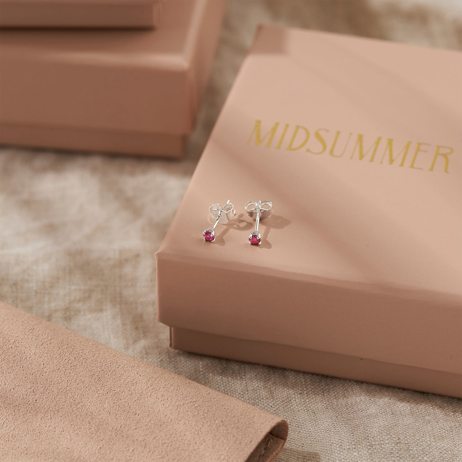 Delicate Ruby Studs