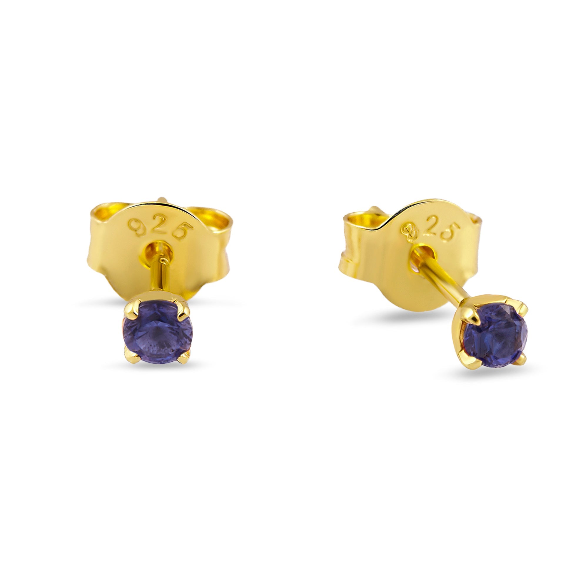 Delicate Sapphire Gold Studs