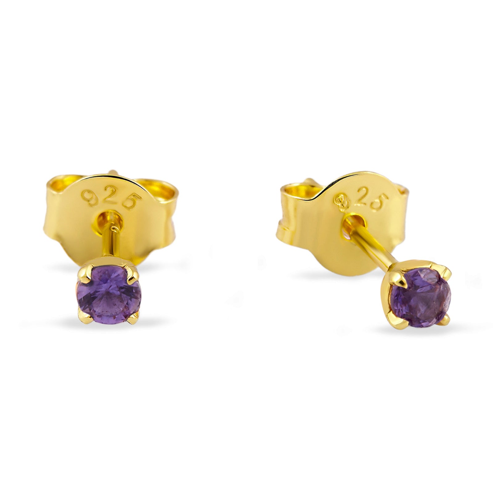 Delicate Tanzanite Gold Studs