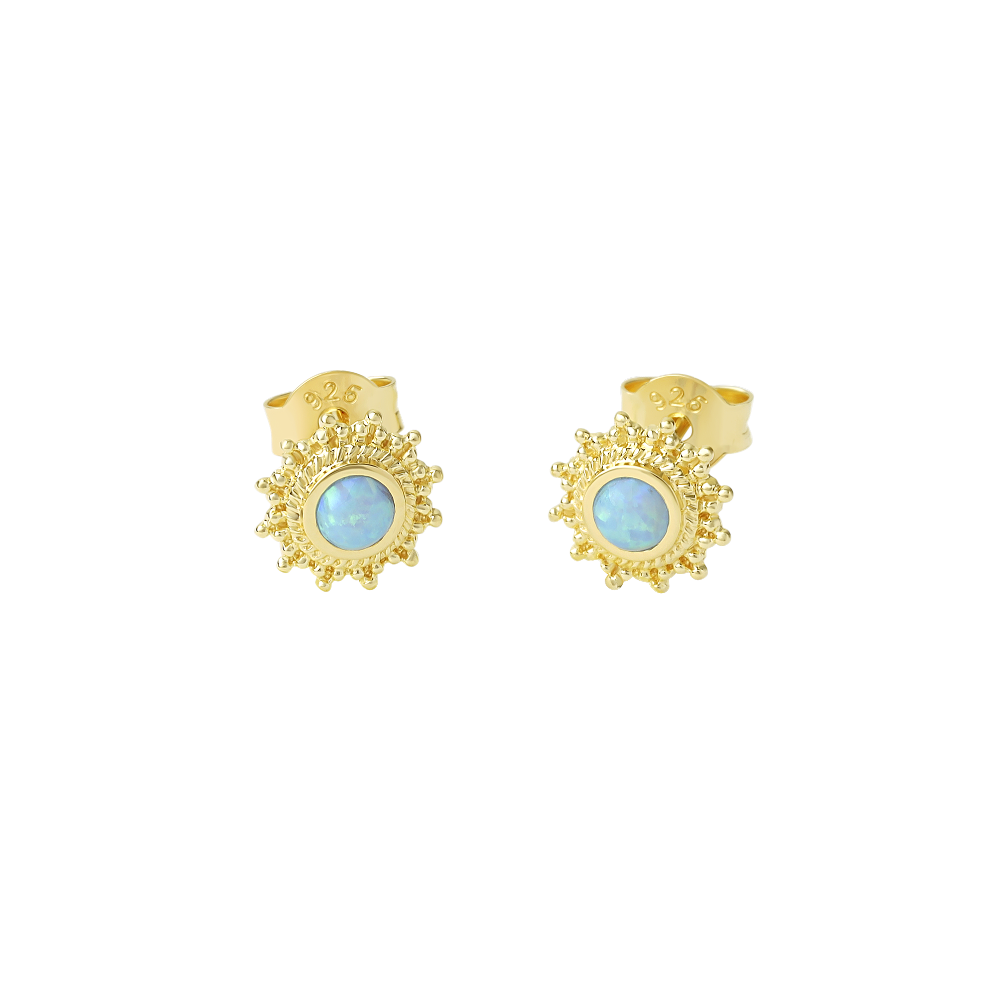 Nusa Sunrise Opal Studs Gold